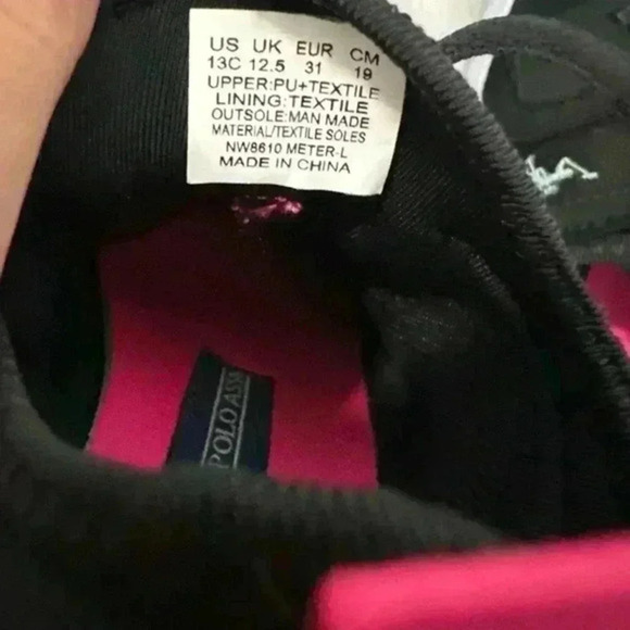 u.s polo assn‎ color pink and black size 13 - Picture 4 of 4